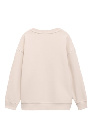 Sweat-shirt message brodé - Gris