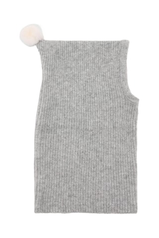 Bonnet pompon - Gris
