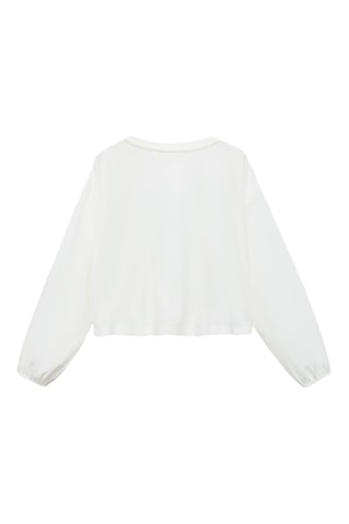 T-shirt détail perles - Blanc cassé