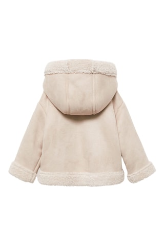 Manteau double face fausse fourrure - Écru