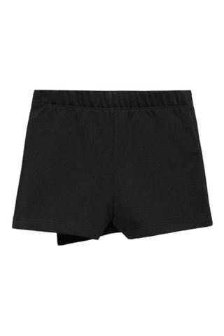 Jupe-culotte en coton - Noir