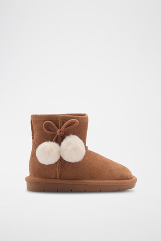 Bottes cuir tige basse - Marron