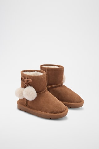 Bottes cuir tige basse - Marron