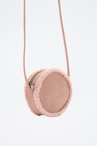 Sac rond crocodile - Rose pâle