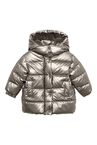 Anorak matelassé imperméable à losanges - Argenté