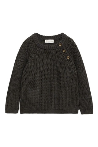 Pull-over maille détail boutons - Kaki