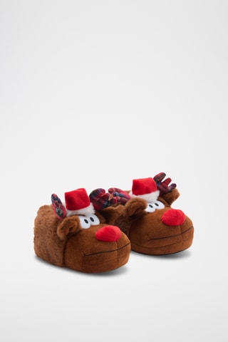 Pantoufles renne - Marron
