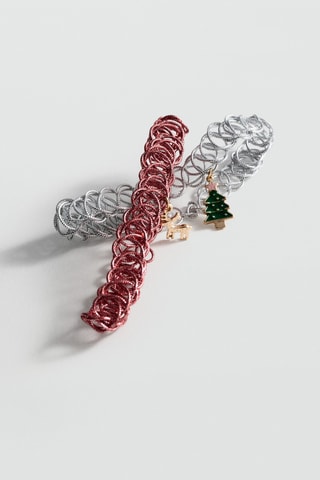 Lot 2 ras-du-cou de Noël - Rouge