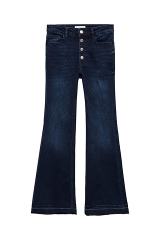Jean flare boutons - Bleu foncé