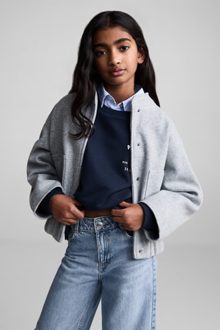 Jean wideleg revers effilochés - Bleu clair