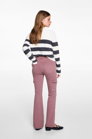 Jean cargo flare - Rose pastel