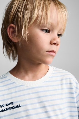 T-shirt manches longues imprimé - Ciel