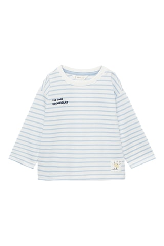 T-shirt manches longues imprimé - Ciel