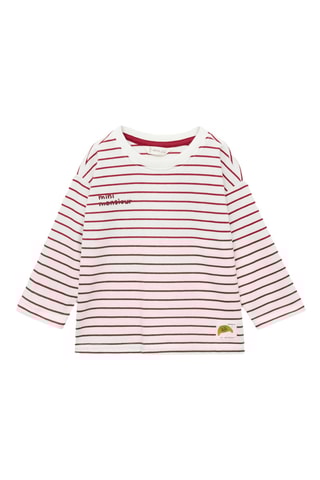 T-shirt manches longues imprimé - Rouge