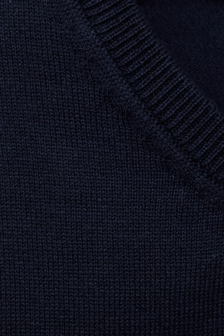 Gilet maille coton - Bleu marine