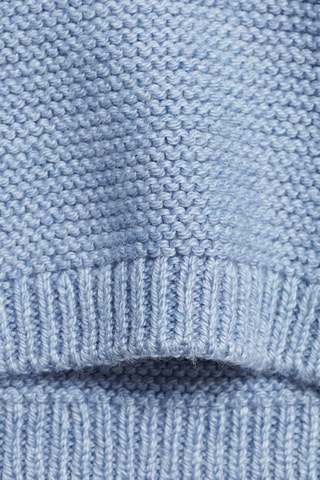 Pull-over maille poche - Bleu