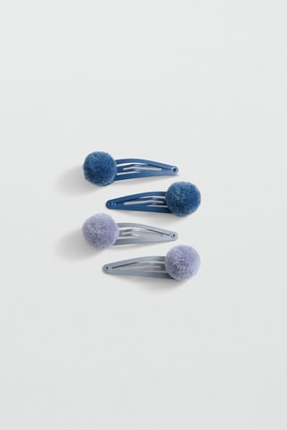 Lot 4 barrettes cheveux - Gris