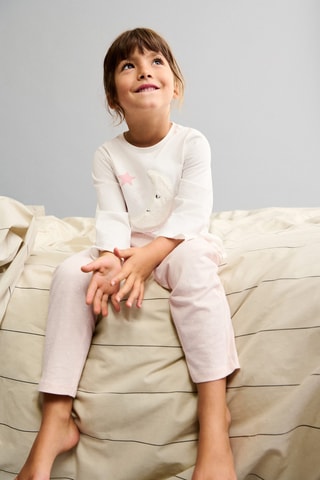 Pyjama long lune - Rose pastel