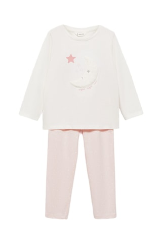 Pyjama long lune - Rose pastel