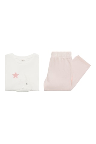 Pyjama long lune - Rose pastel