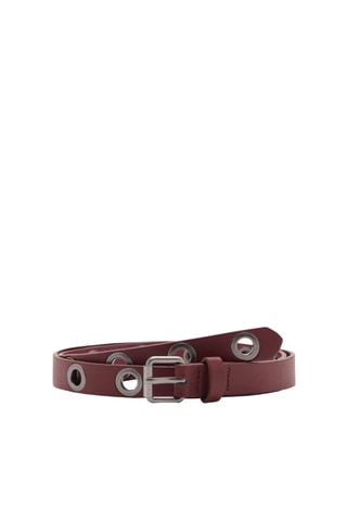 Ceinture oeillets métalliques - Bordeaux
