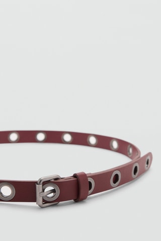 Ceinture oeillets métalliques - Bordeaux