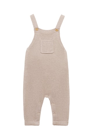 Salopette maille coton - Beige