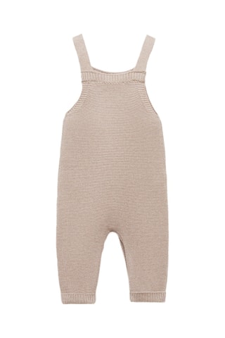 Salopette maille coton - Beige