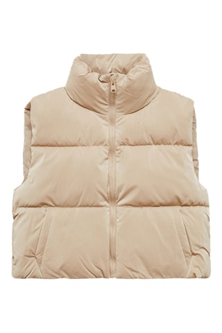 Gilet matelassé poches - Beige