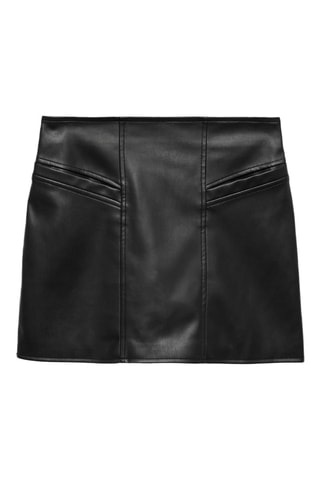 Minijupe similicuir - Noir