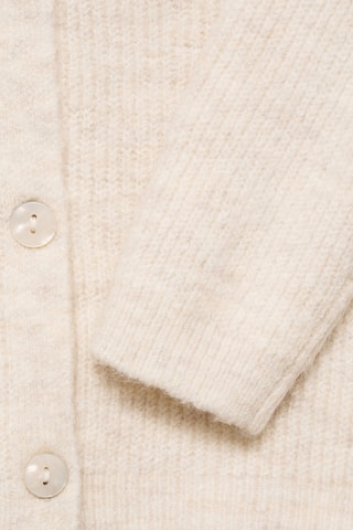 Cardigan côtelé boutons - Beige