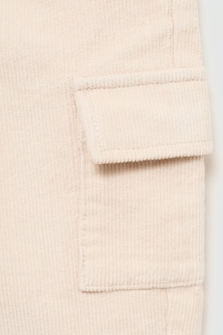 Pantalon cargo velours côtelé - Écru