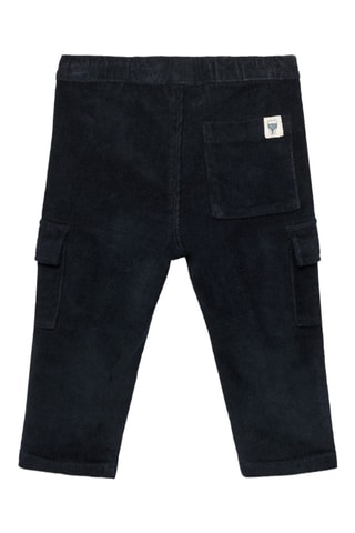 Pantalon cargo velours côtelé - Bleu marine
