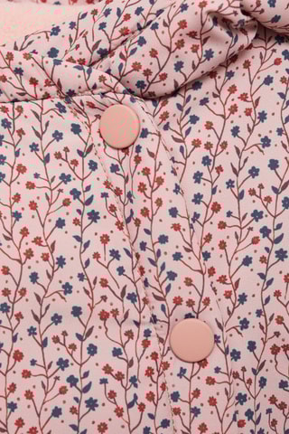 Anorak matelassé à fleurs - Rose