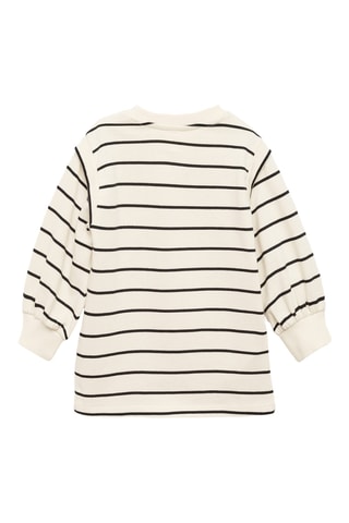Robe coton à rayures - Écru