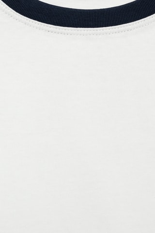T-shirt combiné coton - Bleu marine