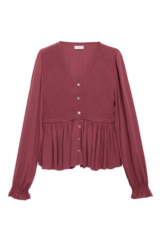 Blouse fluide froncée - Bordeaux