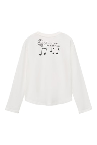 T-shirt manches longues Snoopy - Blanc cassé