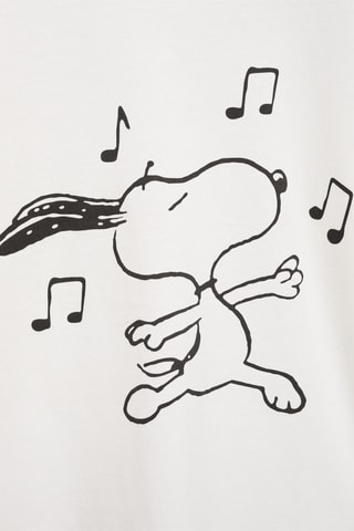 T-shirt manches longues Snoopy - Blanc cassé