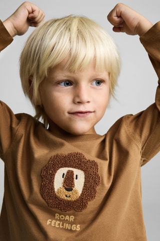 T-shirt imprimé lion - Camel