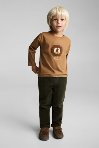 T-shirt imprimé lion - Camel