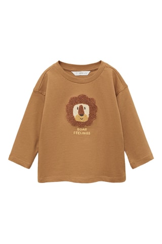 T-shirt imprimé lion - Camel