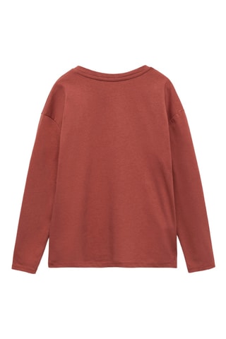 T-shirt détail imprimé - Cerise