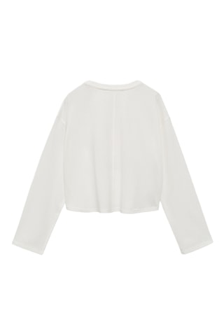T-shirt coton imprimé - Blanc cassé