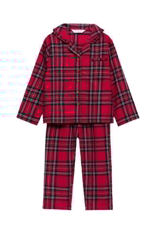 Pyjama coton carreaux - Rouge