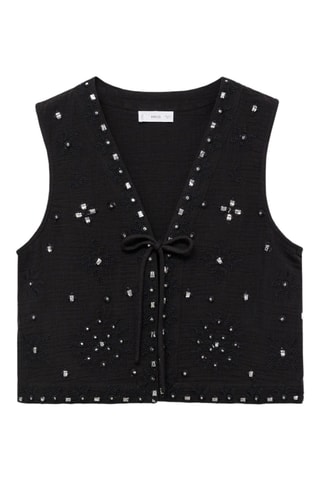 Gilet brodé miroirs - Noir