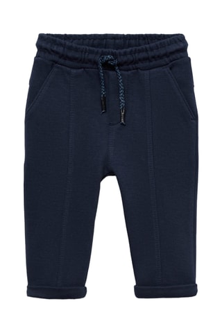 Pantalon jogger coton - Bleu marine