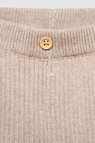 Legging maille côtelée coton - Beige
