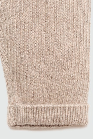 Legging maille côtelée coton - Beige