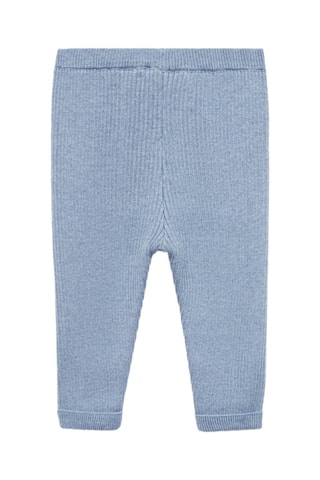 Legging maille côtelée coton - Bleu